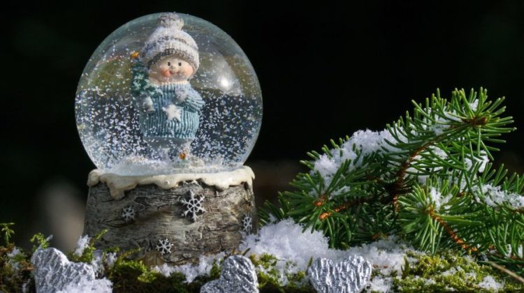 battery operated snow globe