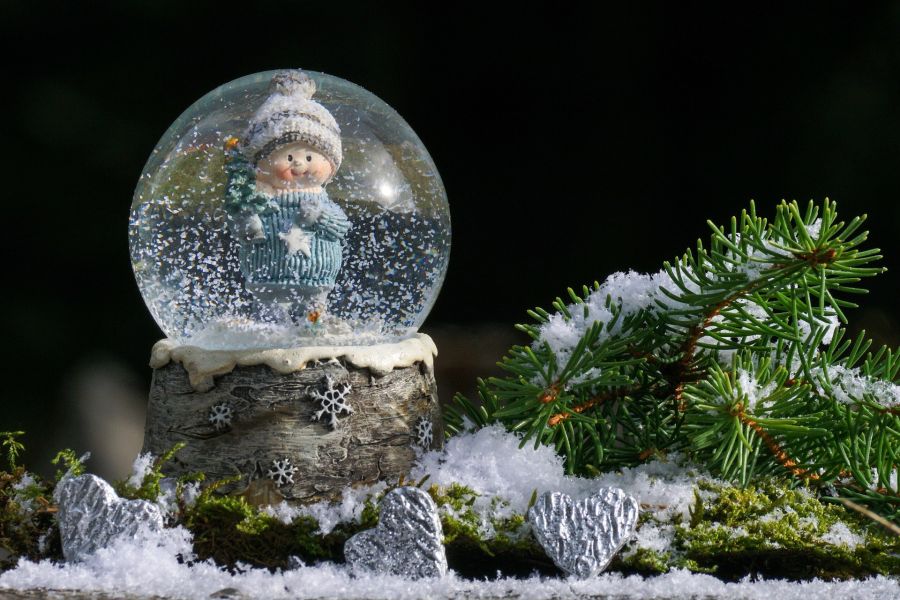battery operated snow globe